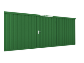 S&auml;bu Lackierter Materialcontainer FLADAFI&reg; mit Holzfu&szlig;boden