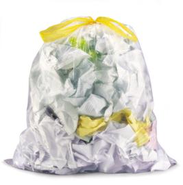 M&uuml;llsack mit Verschlussband, 120 l, transparent