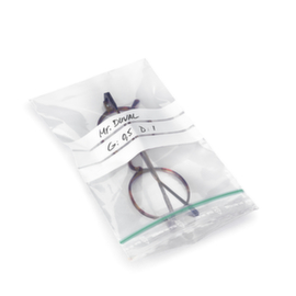 Druckverschlussbeutel Super 60&micro; mit Beschriftungsfeldern