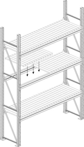META Fachboden MULTIPAL für Palettenregal, Breite x Tiefe 3300 x 800 mm