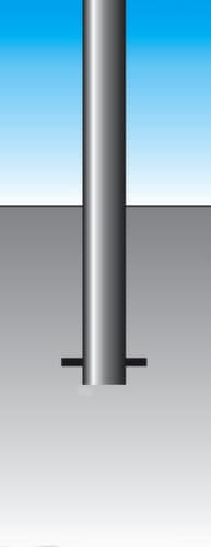 Edelstahl-Sperrpfosten, Höhe 900 mm, Zum Einbetonieren