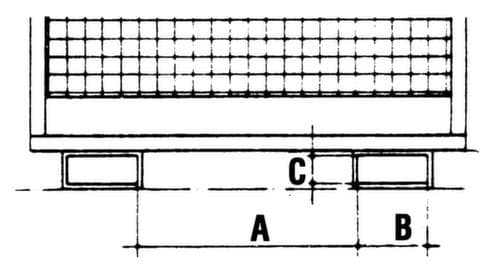 Bauer Arbeitsbühne, Ausführung A, RAL2000 Gelborange, Einfahrmöglichkeit Von der Breitseite