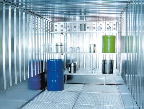 Lacont Gefahrstoff-Container fertig montiert
