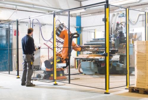 Axelent Wandelement für Maschinen-Schutzgitter, Höhe x Breite 1900 x 700 mm
