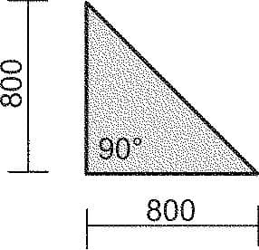 Gera Eckiges Verkettungselement Milano 90°, Breite x Tiefe 800 x 800 mm, Platte weiß