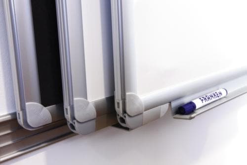 Franken Whiteboard für Wandschienen-System, Höhe x Breite 1200 x 2400 mm