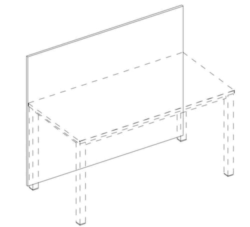 Nowy Styl Thekenblende E10 für Schreibtisch, Breite 1600 mm