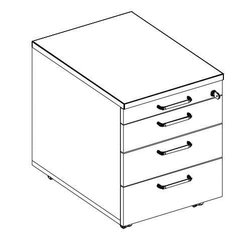 Nowy Styl Schreibtisch E10 mit 4-Fußgestell