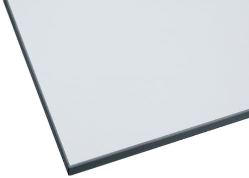 Anbautisch für Montagetisch mit schwerem Gestell, Breite x Tiefe 1250 x 750 mm, Platte hellgrau