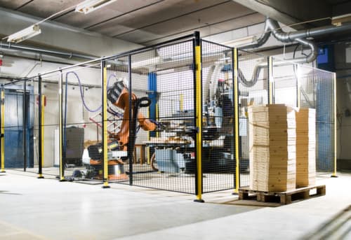 Axelent Wandelement für Maschinen-Schutzgitter, Höhe x Breite 1900 x 700 mm