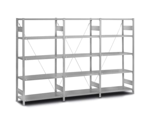hofe Edelstahl-Steckregal, Höhe x Breite x Tiefe 2000 x 1060 x 535 mm, 5 Böden