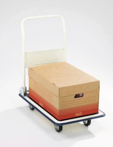 Klappbarer Schiebebügelwagen Eco mit Antirutschbelag, Traglast 150 kg