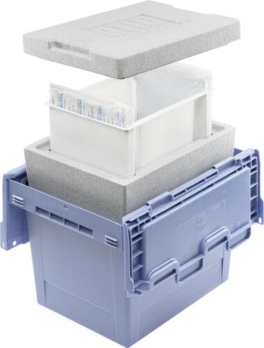 BITO Thermoisolierter Mehrwegbehälter, Inhalt 5 l, Krokodildeckel