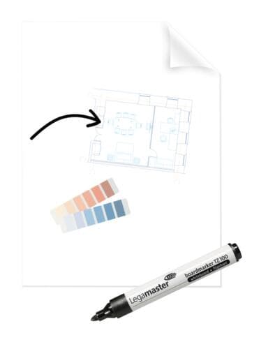 Legamaster Clearboard-Folie Magic-Chart, Höhe x Breite 600 x 800 mm