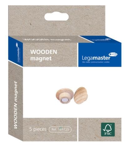 Legamaster Magnet WOODEN, natur, Ø 25 mm