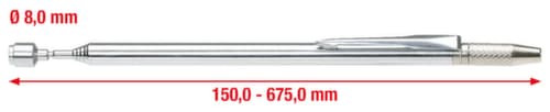 KS Tools 2in1 Teleskop-Magnethalter mit Waschdüsen-Reinigungs- und Einstellwerkzeug