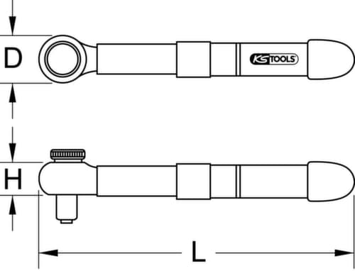 KS Tools 1/4" Mini Drehmomentschlüssel mit Schutzisolierung und Umschalt-Ratschenkopf