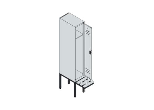 C+P Spind Classic Plus mit Sitzbank, Abteilbreite 300 mm