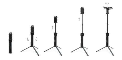 Ansmann LED-Stehleuchte mit 4 Leuchtköpfen