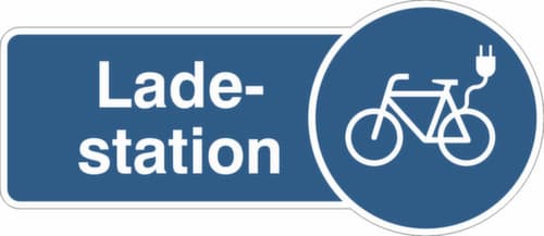 Hinweis-Kombischild SafetyMarking®, ""Ladestation" E-Bike"