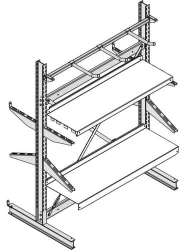 Fachboden für Kragarmregal, Breite x Tiefe 1056 x 600 mm