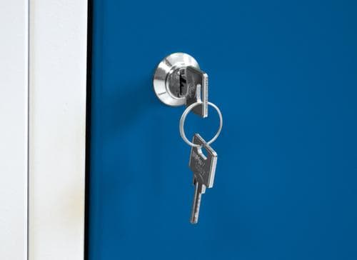 KLW Lutz Werkbank mit Multiplexplatte, 3 Schubladen, 1 Schrank