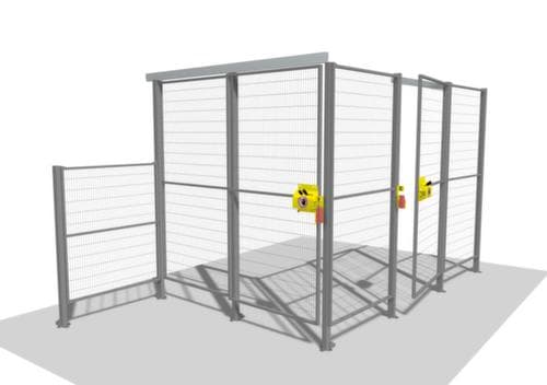 TROAX Schiebetür für Maschinen-Schutzgitter, Höhe x Breite 1400 x 1000 mm
