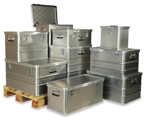 Gmöhling Alu-Transportkiste G®-professional BOX aus Aluminium-Strukturblech