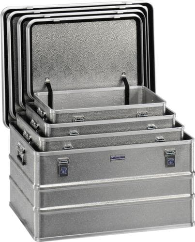 Gmöhling Alu-Transportkiste G®-professional BOX aus Aluminium-Strukturblech
